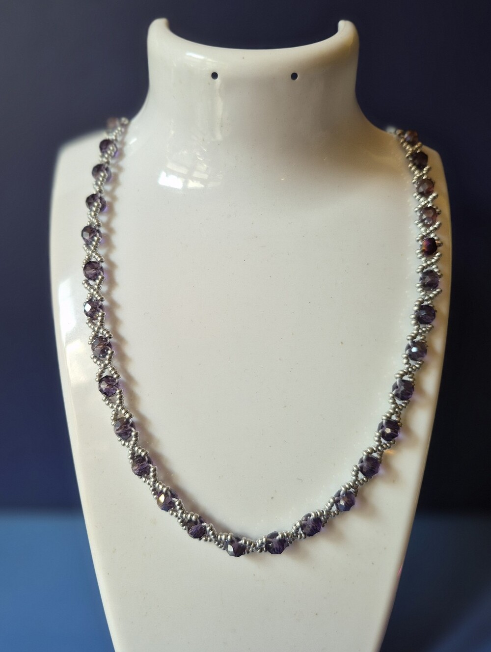 Handmade Beaded Necklace 17"